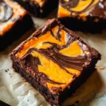 Halloween Cream Cheese Swirl Brownies