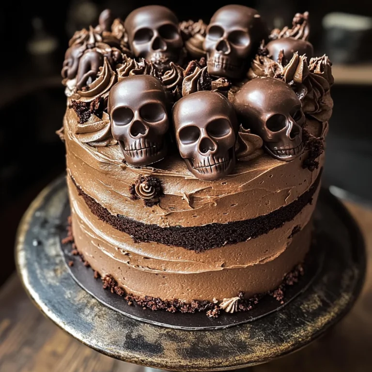 High Altitude Ginger Chocolate Skull Cake for Halloween