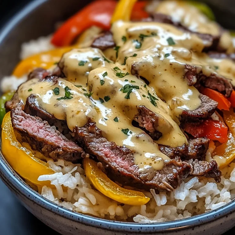 High Protein Philly Cheesesteak Rice Bowls