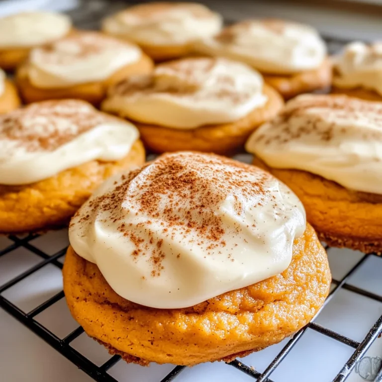 Pumpkin Cookies with Cream Cheese Frosting
