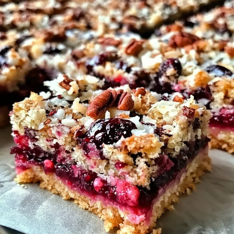 Raspberry Coconut Magic Bars