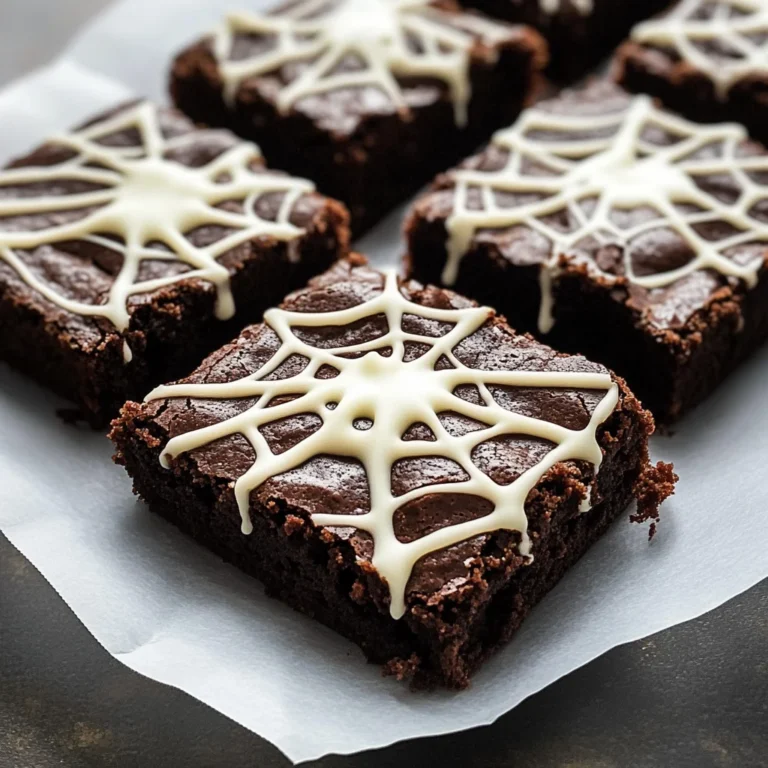 Spider Web Brownies