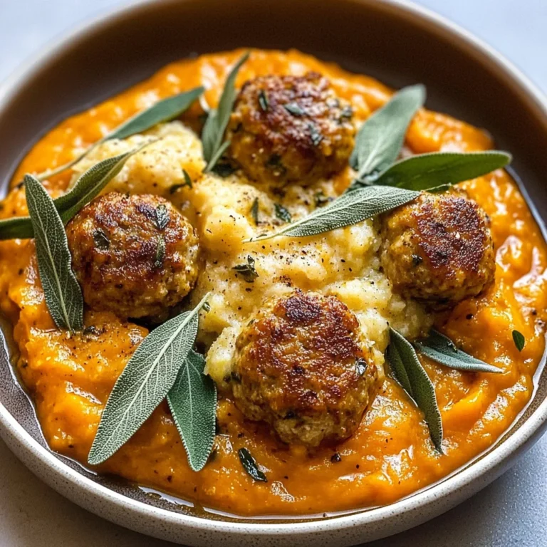 Turkey Meatballs in Pumpkin Sage Sauce