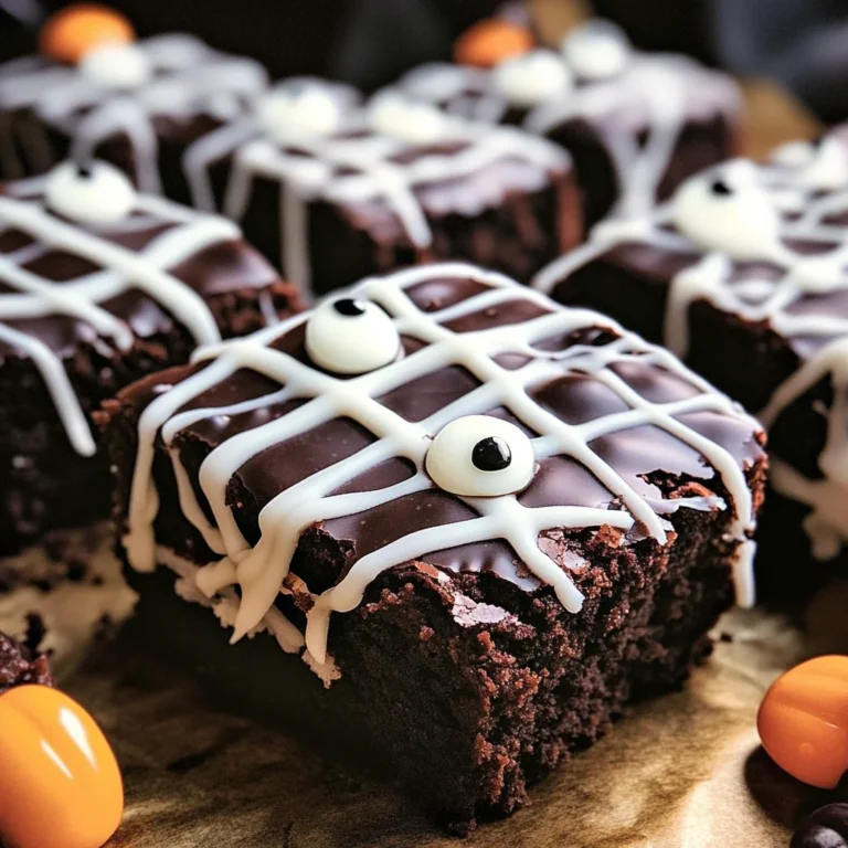 spooky mummy brownies