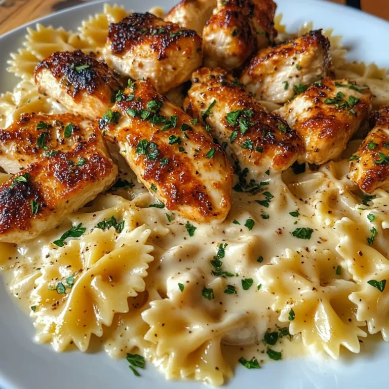 Cheesy Garlic Cajun Chicken Bowtie Pasta