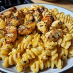 Cheesy Garlic Cajun Chicken Rotini in Velveeta Cream Sauce