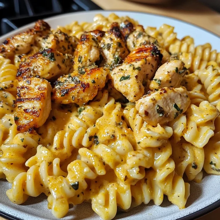 Cheesy Garlic Cajun Chicken Rotini in Velveeta Cream Sauce
