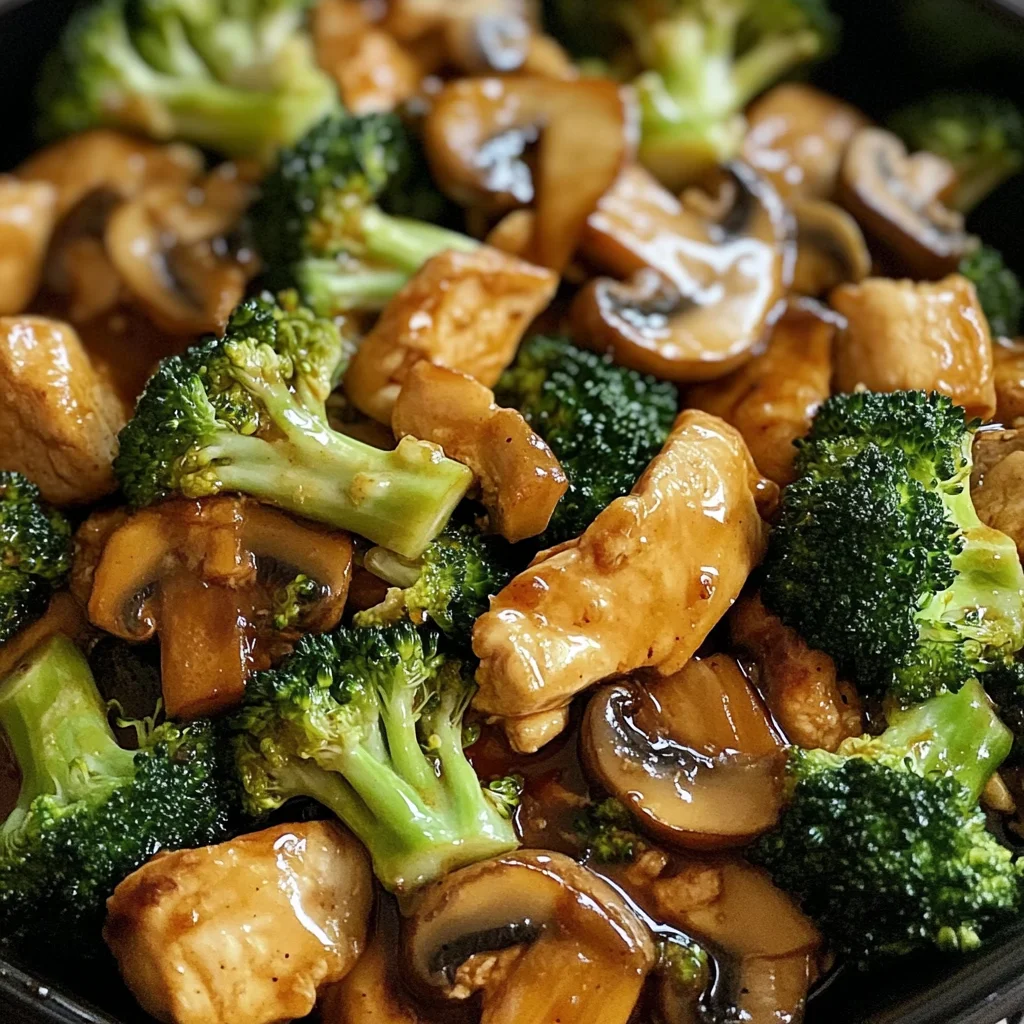 Chicken, Broccoli & Mushroom Stir-Fry
