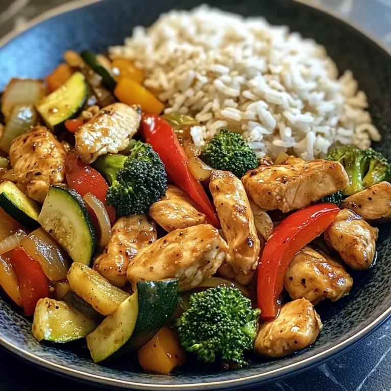 Chicken Veggie Stir-Fry with Brown Rice Bowl