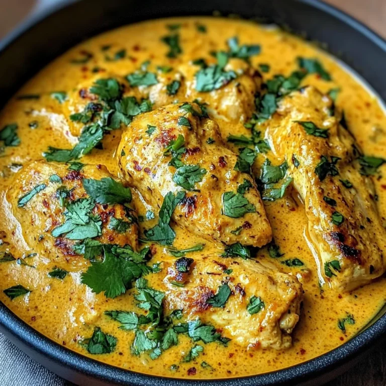 Coconut-Spiced Chicken Curry with Garlic Naan & Golden Fries