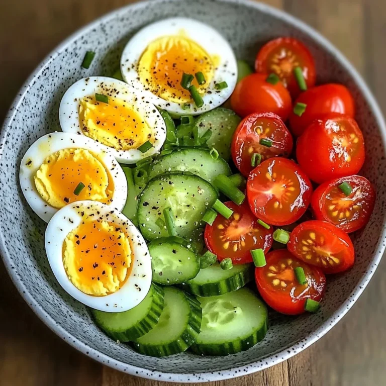 Garden Egg Bowl with Cucumber & Cherry Tomatoes