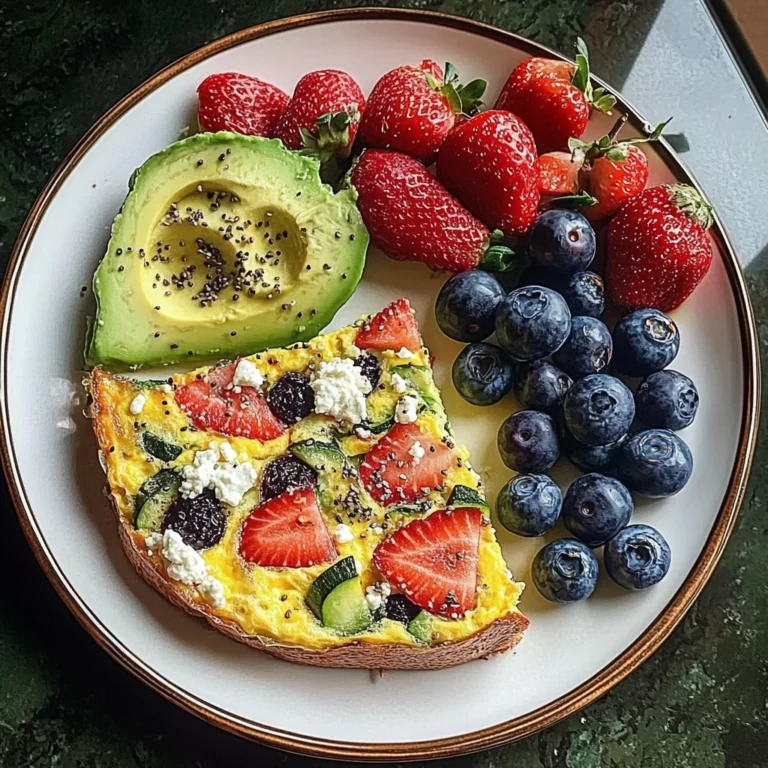 Garden Frittata Plate with Avocado Toast & Fresh Berries