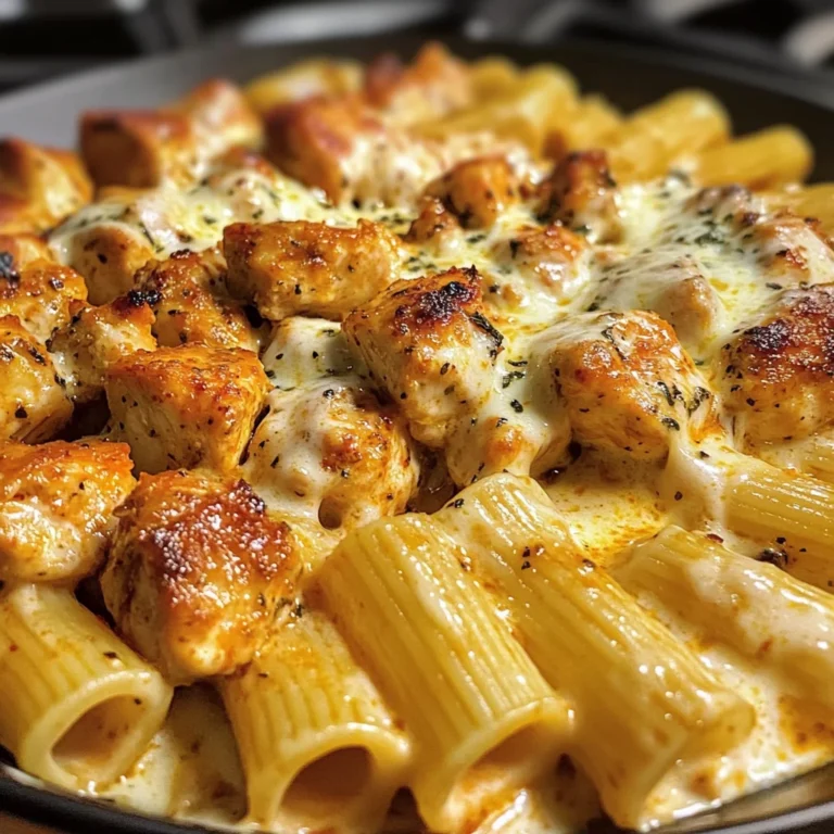 Garlic Cajun Chicken Cheesy Rigatoni in Velveeta Cream Sauce