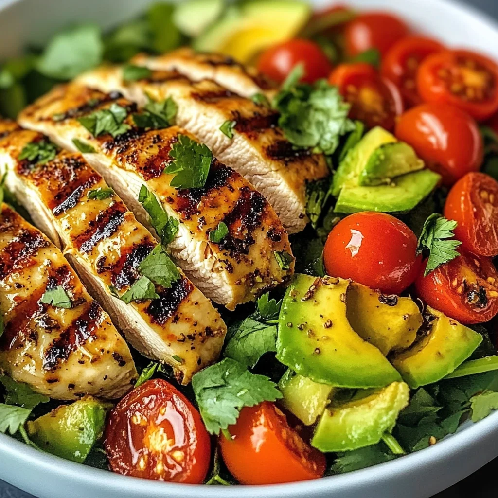 Grilled Chicken Avocado Salad