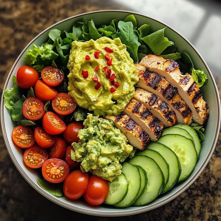 Grilled Chicken Power Bowl with Guac & Veggies