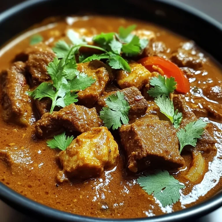 Indian Beef Curry with Tomato Gravy and Whole Spices