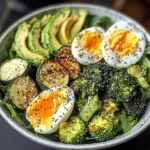 Jammy Egg Power Bowl with Roasted Veggies & Avocado