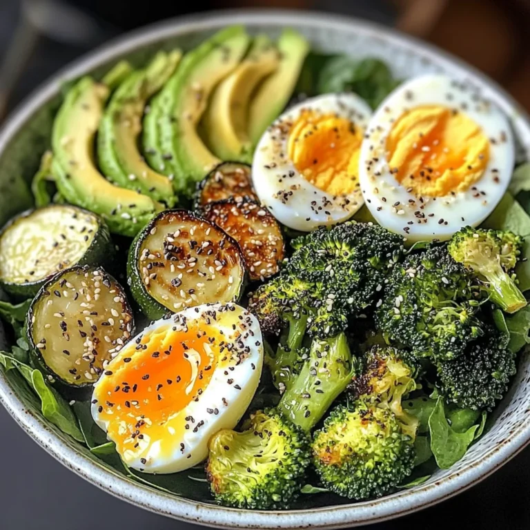 Jammy Egg Power Bowl with Roasted Veggies & Avocado