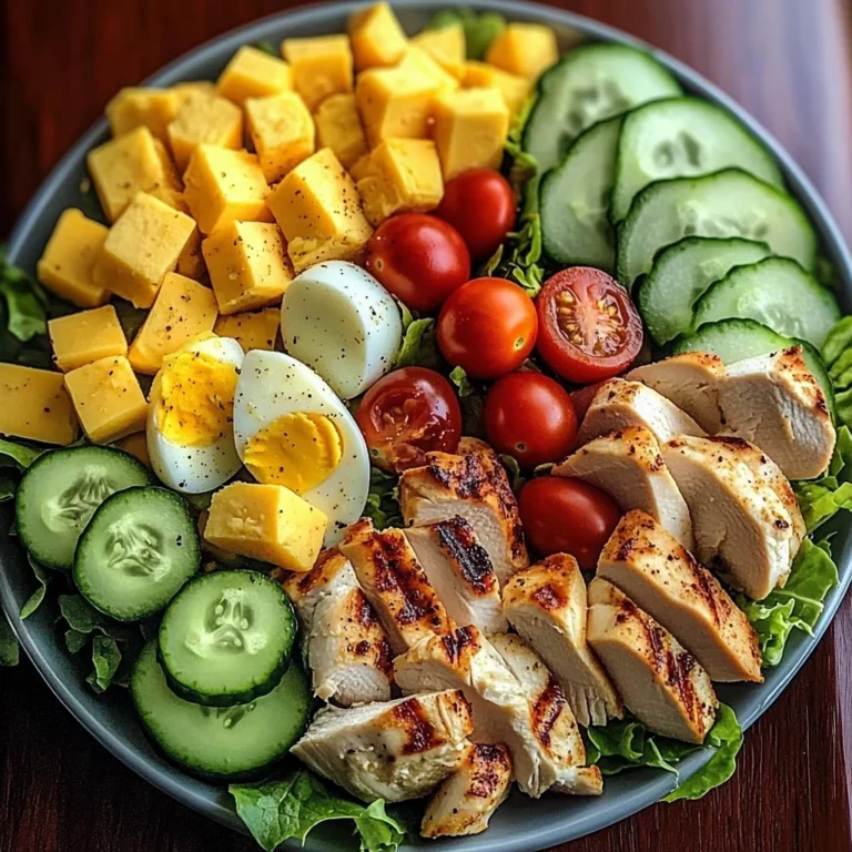 Protein Power Salad with Chicken, Eggs & Cheese