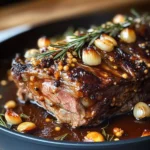 Roasted Bone-In Lamb Shoulder with Garlic and Honey-Rosemary Glaze