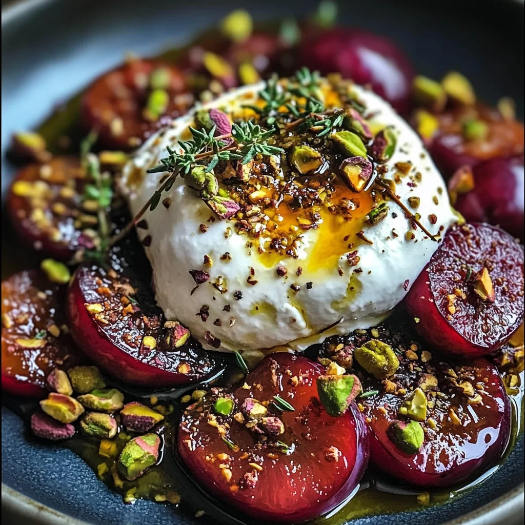 Roasted Plum and Burrata Salad