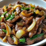 Savory Stir-Fried Beef with Sweet Onions in a Chinese-Style Sauce