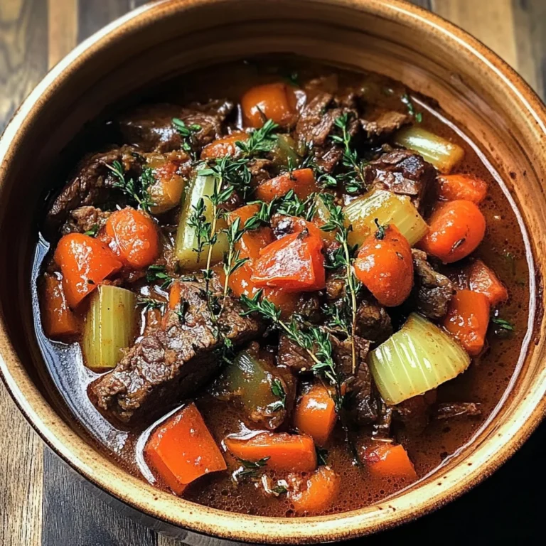 Slow-Baked Beef Casserole with Herbs and Tomatoes