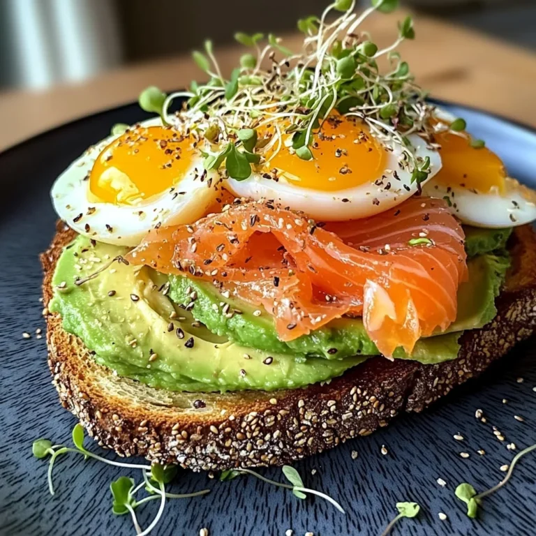 Smoked Salmon & Avocado Breakfast Toast with Fresh Fruit