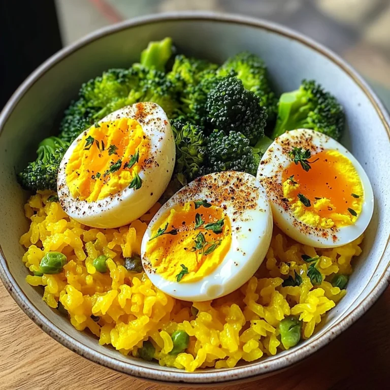 Turmeric Rice Bowl with Broccoli & Soft-Boiled Egg