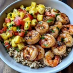 Zesty Shrimp Bowl with Brown Rice & Pineapple Corn Salsa
