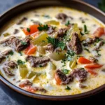Creamy Philly Cheese Steak Soup