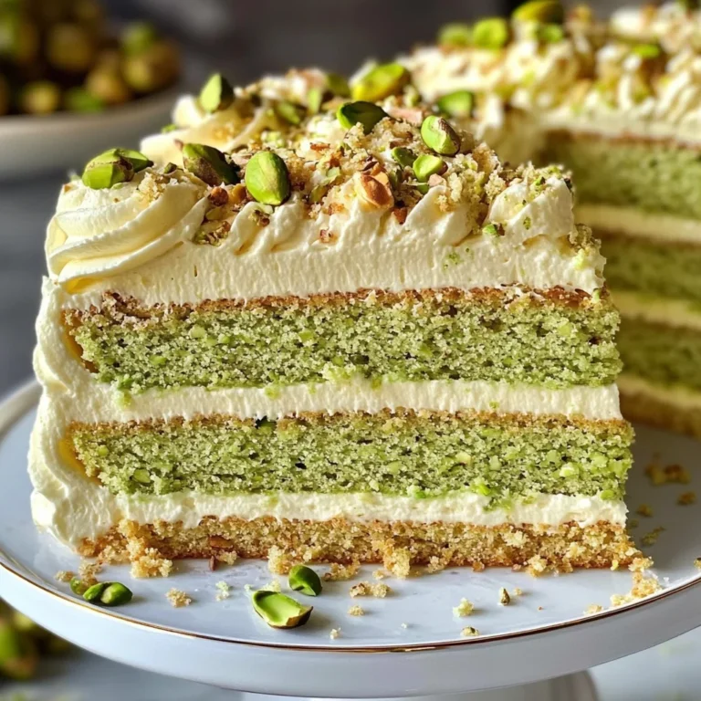 Pistachio Dacquoise Cake