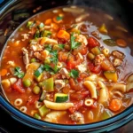 Slow Cooker Pasta E Fagioli Soup {Olive Garden copy-cat}