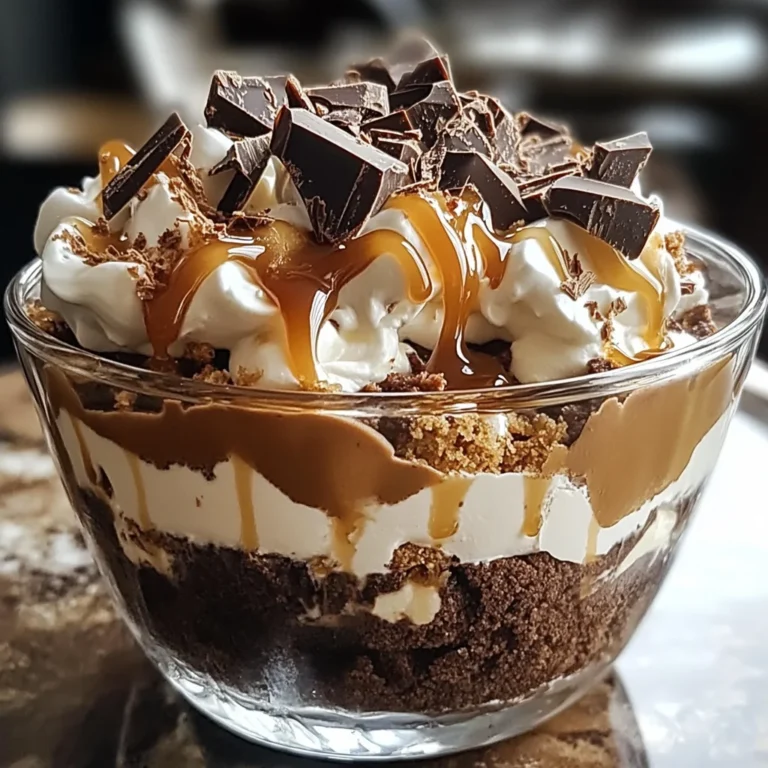 Caramel Cheesecake Brownie Trifle Delight