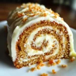 Carrot Cake Roll with Cream Cheese Frosting Filling