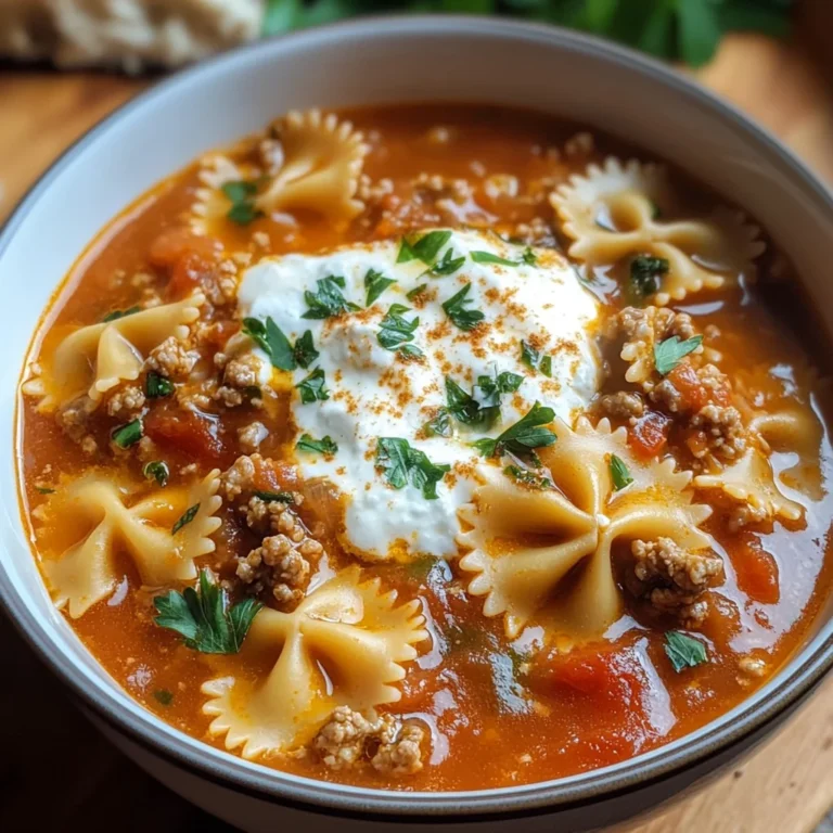 Cozy Lasagna Soup with Bow Tie Pasta for the Soul