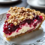 Cranberry Cream Cheese Crumb Pie