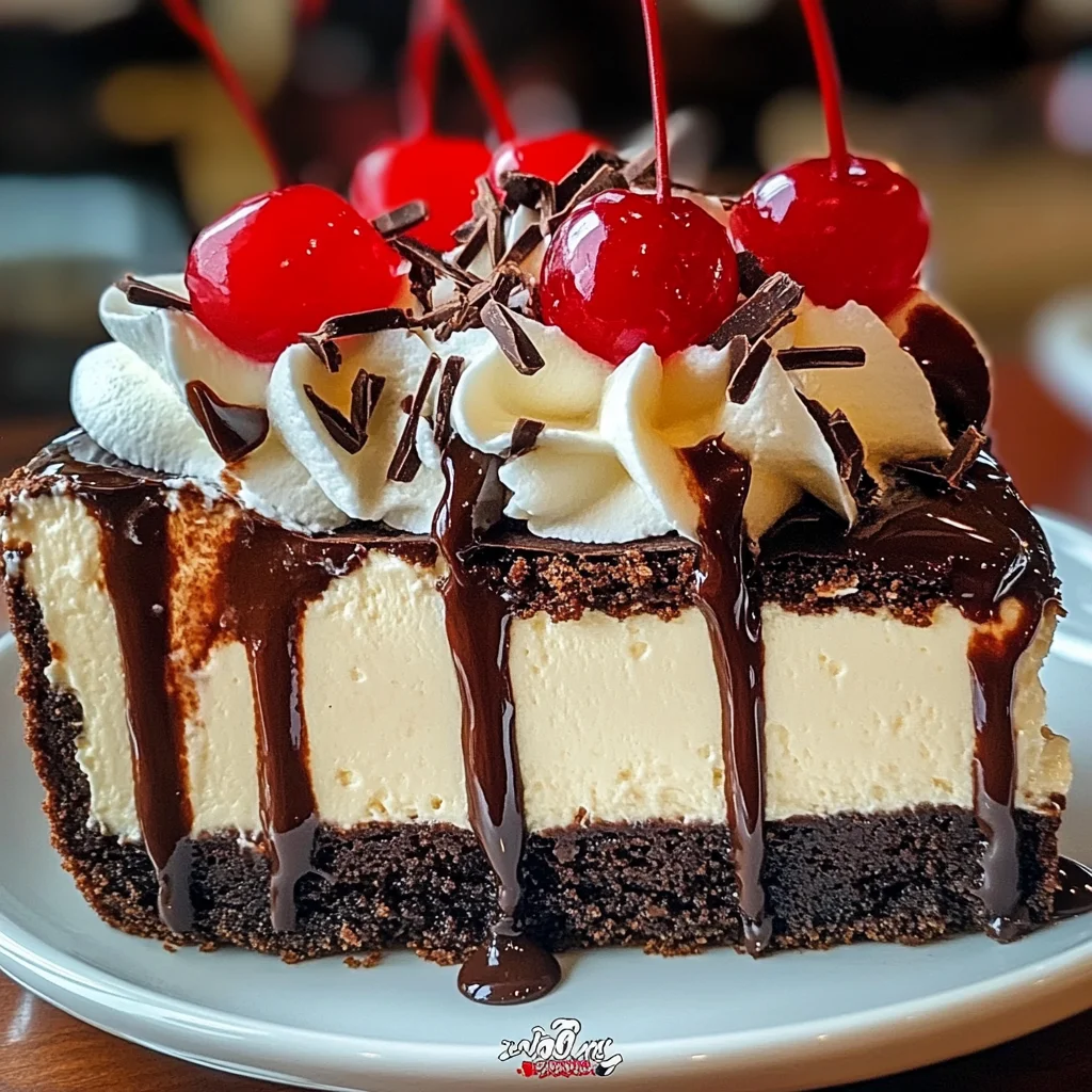 Hot Fudge Sundae Brownie Cheesecake