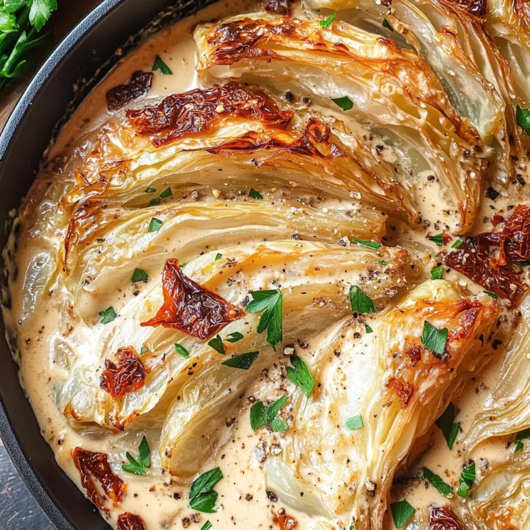 Marry Me Melting Cabbage with Creamy Tuscan Sauce