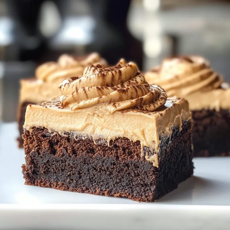 Mocha Brownies with Cafe Latte Frosting