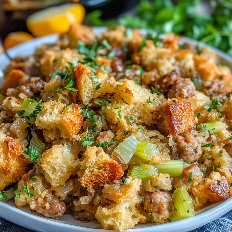 Slow Cooker Sausage Stuffing