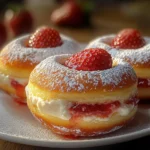 Strawberry Cheesecake Stuffed Donuts