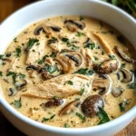 Creamy Rotisserie Chicken Mushroom Soup