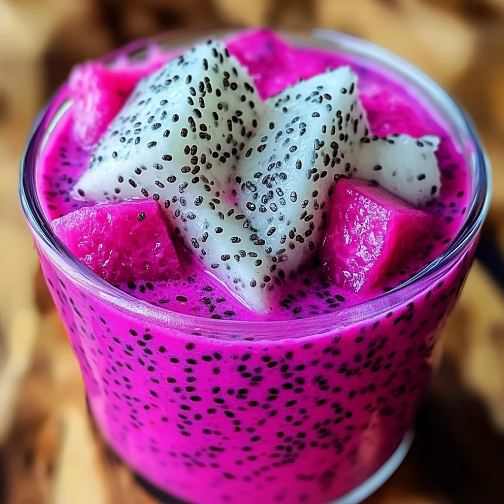 Low Calorie Dragon Fruit Chia Seed Pudding