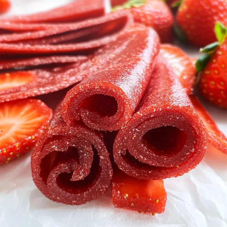 3-Ingredient Homemade Strawberry Fruit Roll-Ups
