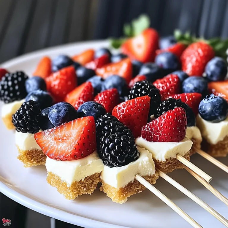 Berry Cheesecake Dessert Kabobs