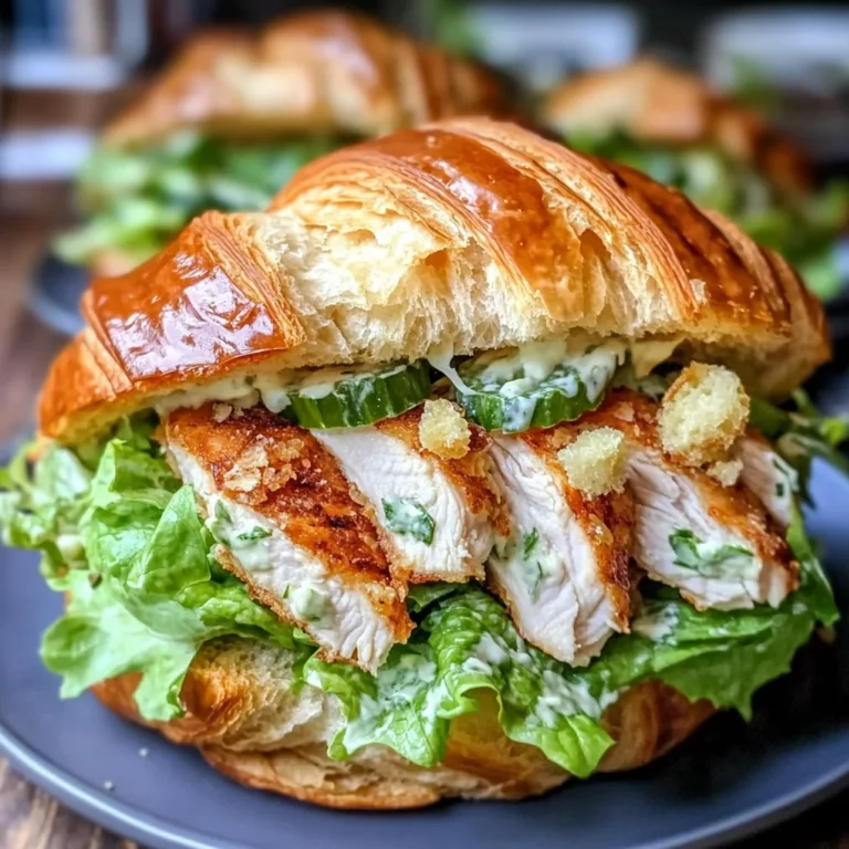 Chicken Caesar Salad Croissant Sandwich