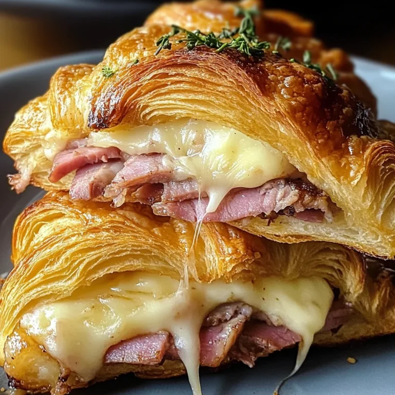 Crispy Air Fryer Beef chicken ham & Cheese Croissants Treat