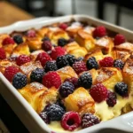 Croissant breakfast casserole