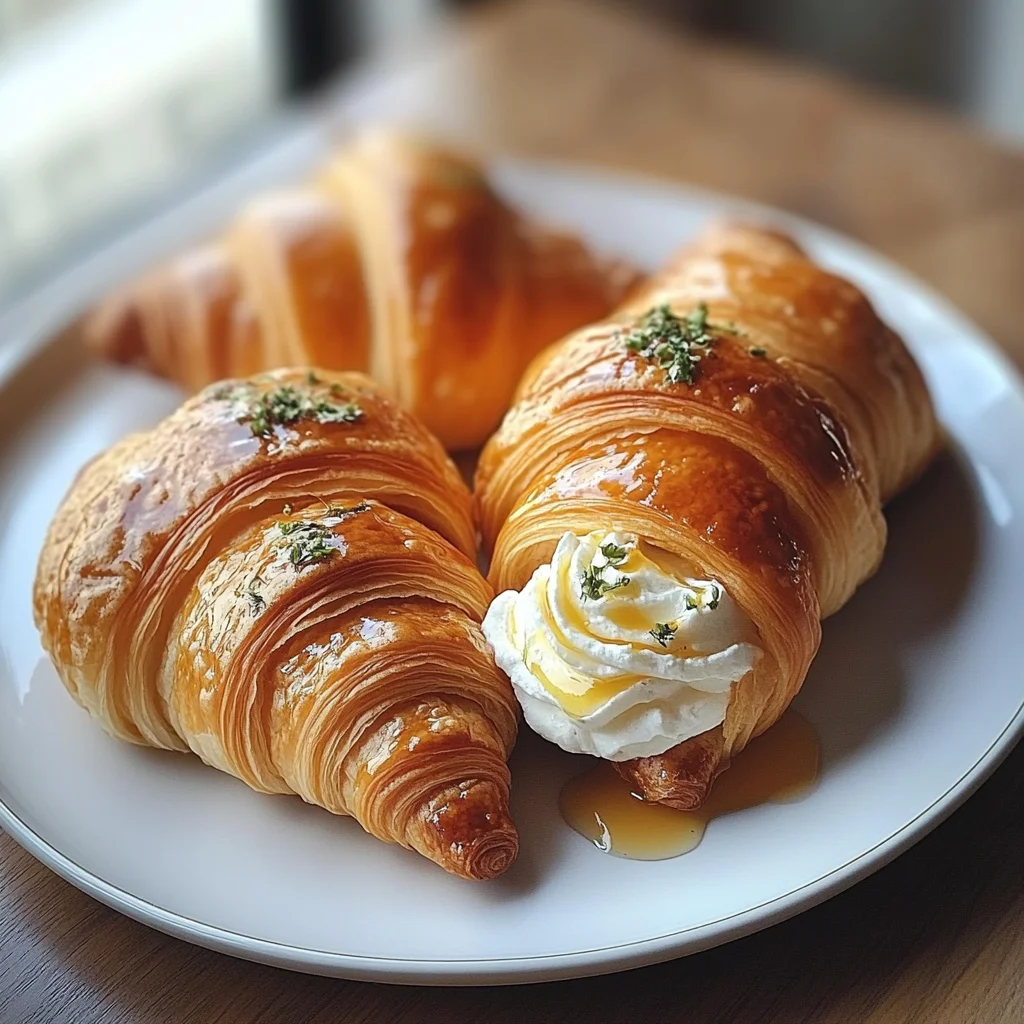 Decadent Croissants with Whipped Ricotta and Caramelized Honey